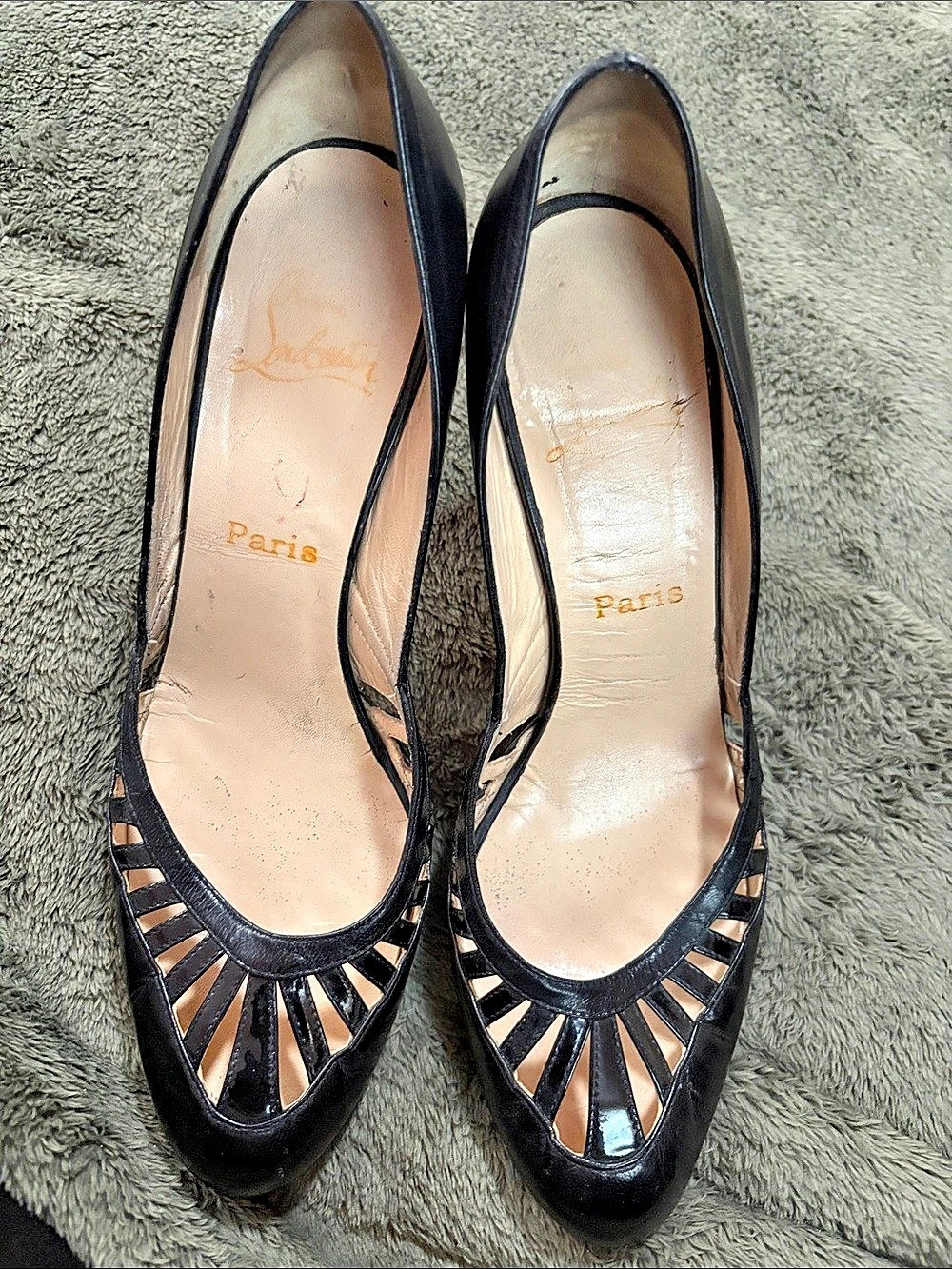 Christian Louboutin Black Cutout Heels